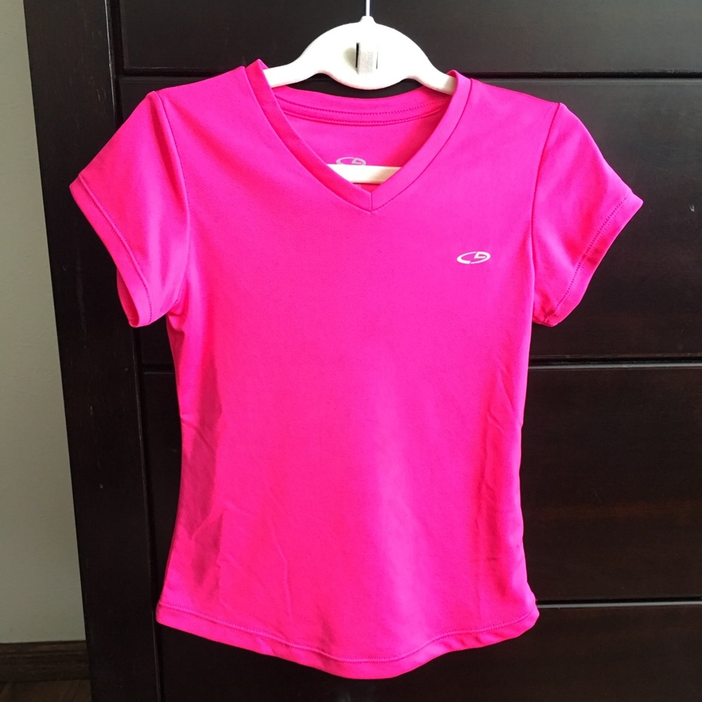 Girl’s Hot Pink Workout Shirt Size 6-6x Champion